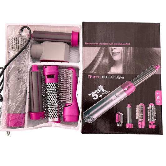 5 in 1 Hair Dryer Brush – Hot Air Styler for Straightening, Curling & Volumizing
