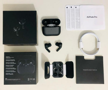 AirPods Pro 2 Black – Type-C | Buzzer | Volume Control | Wireless Charging
