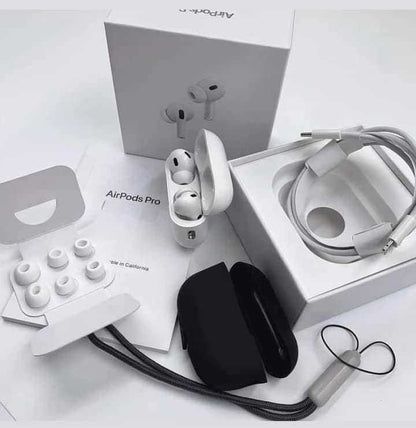 AirPods Pro 2 Black – Type-C | Buzzer | Volume Control | Wireless Charging