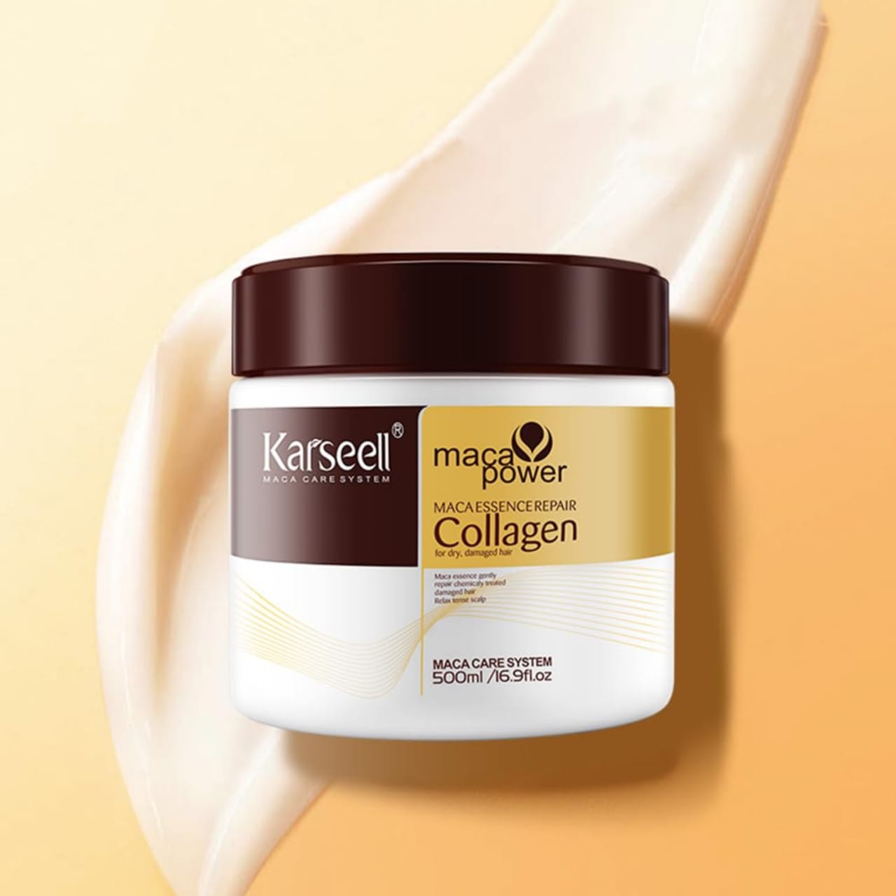 Karseell Collagen Hair Mask 500g – Natural Argan Oil & Coconut Deep Repair Conditioner for Dry & Damaged Hair