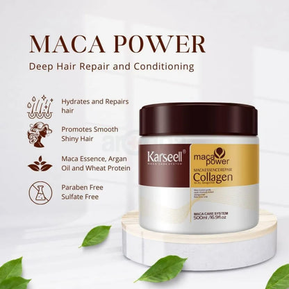 Karseell Collagen Hair Mask 500g – Natural Argan Oil & Coconut Deep Repair Conditioner for Dry & Damaged Hair