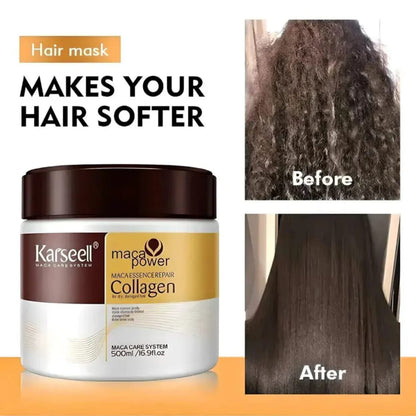 Karseell Collagen Hair Mask 500g – Natural Argan Oil & Coconut Deep Repair Conditioner for Dry & Damaged Hair