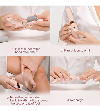 Electric Foot File Callus Remover USB Rechargeable Pedicure Tool for Dead Hard Skin & Cracked Heels ✨