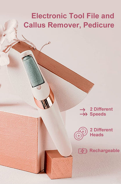 Electric Foot File Callus Remover USB Rechargeable Pedicure Tool for Dead Hard Skin & Cracked Heels ✨