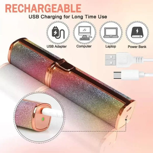 Flawless 2-in-1 Eyebrow Trimmer | Rechargeable Hair Remover with USB Charging Cable &amp; Cleaning Brush
