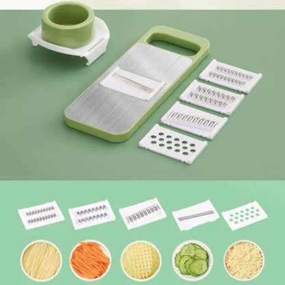 5 In 1 Vegetable Cutter Multifunctional Grater – Vegetable Slicer, Shredder & Peeler Kitchen Tool