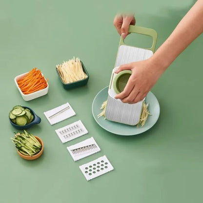 5 In 1 Vegetable Cutter Multifunctional Grater – Vegetable Slicer, Shredder & Peeler Kitchen Tool