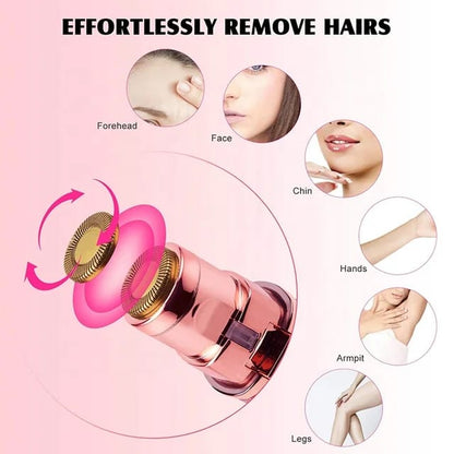 Flawless 2-in-1 Eyebrow Trimmer | Rechargeable Hair Remover with USB Charging Cable &amp; Cleaning Brush