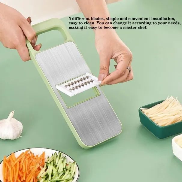 5 In 1 Vegetable Cutter Multifunctional Grater – Vegetable Slicer, Shredder & Peeler Kitchen Tool