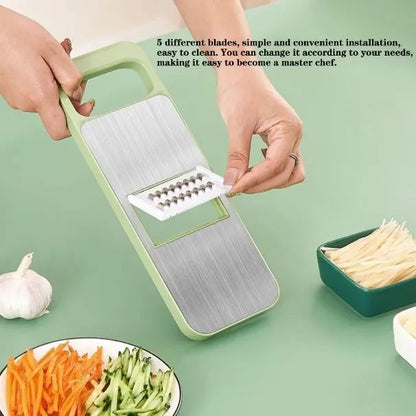 5 In 1 Vegetable Cutter Multifunctional Grater – Vegetable Slicer, Shredder & Peeler Kitchen Tool