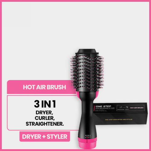 One Step Hot Air Brush – 3-in-1 Dryer, Straightener & Volumizer