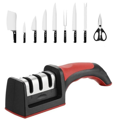 3-in-1 Knife Sharpener Set with Ceramic Peeler – The Ultimate Kitchen Essential