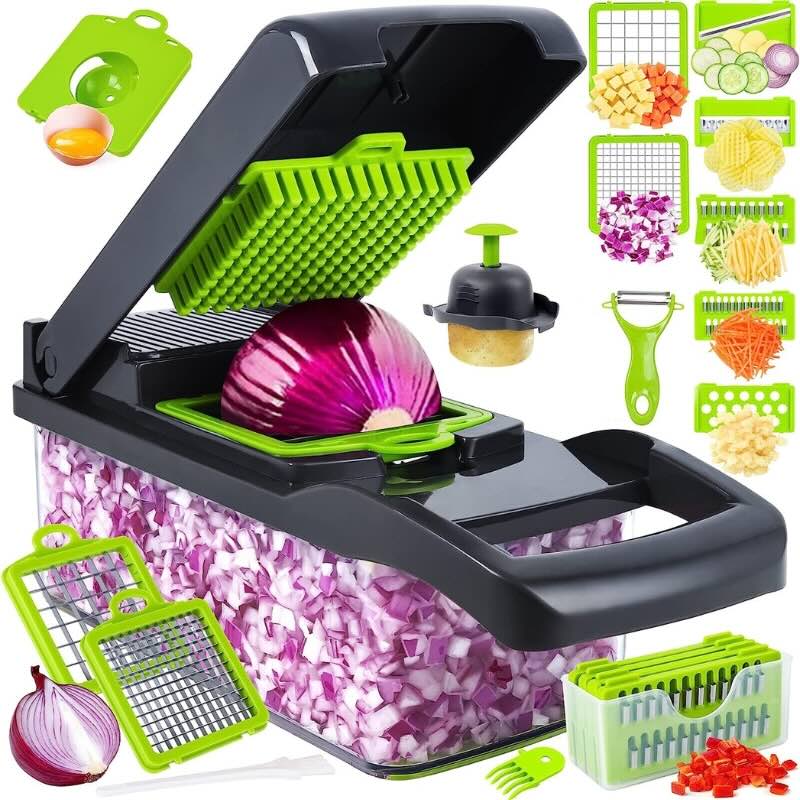 🥗 16-in-1 Mandoline Slicer & Vegetable Chopper – Multifunction Kitchen Cutter 🔪