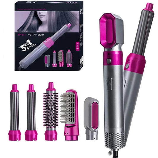 5 in 1 Hair Dryer Brush – Hot Air Styler for Straightening, Curling & Volumizing