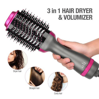 One Step Hot Air Brush – 3-in-1 Dryer, Straightener & Volumizer