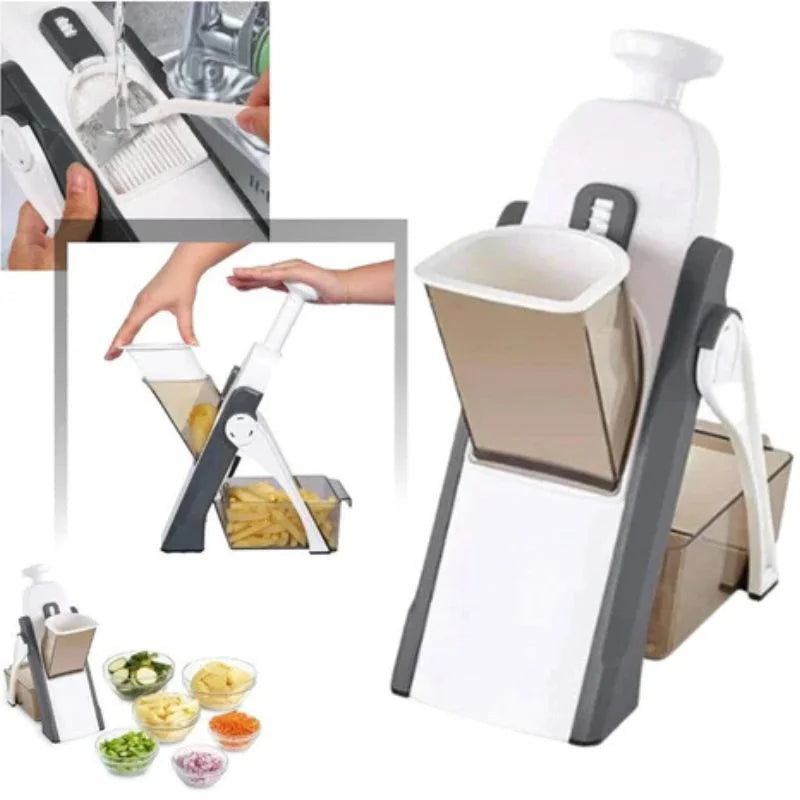 Brava Spring Vegetable Slicer Chopper | Manual Food Chopper for Kitchen
