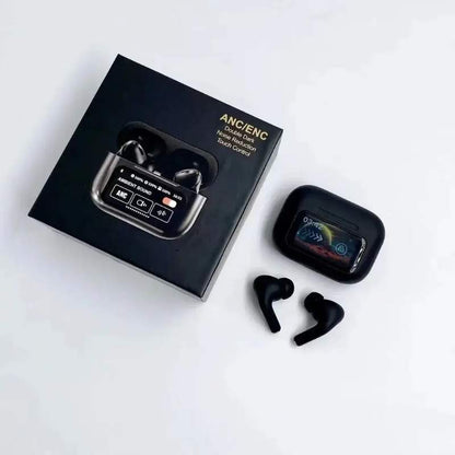 🎧 A9 AirPods Pro 2 with LCD Display | ANC + ENC | Extra Bass | Lanyard & Buzzer Sound
