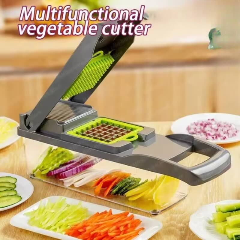 🥗 16-in-1 Mandoline Slicer & Vegetable Chopper – Multifunction Kitchen Cutter 🔪