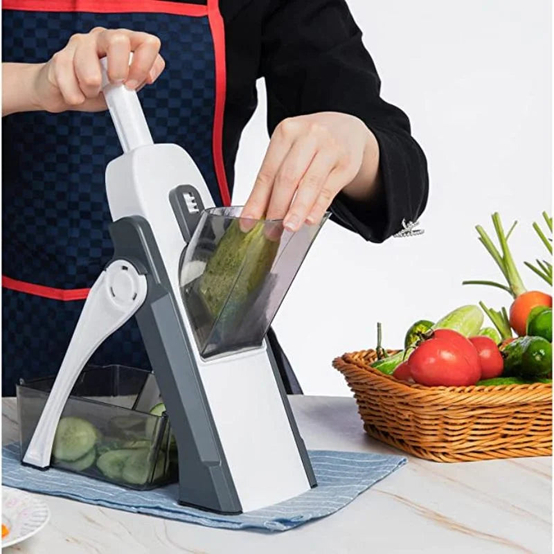 Brava Spring Vegetable Slicer Chopper | Manual Food Chopper for Kitchen