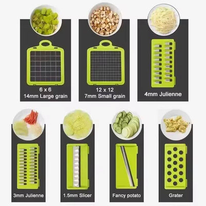 🥗 16-in-1 Mandoline Slicer & Vegetable Chopper – Multifunction Kitchen Cutter 🔪