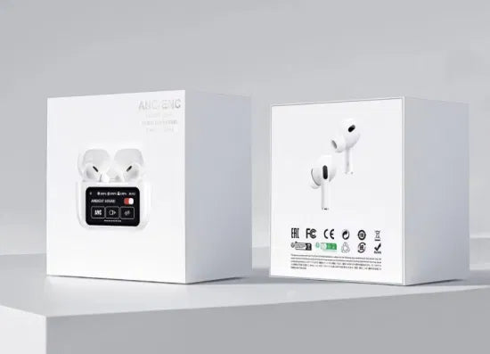 🎧 A9 AirPods Pro 2 with LCD Display | ANC + ENC | Extra Bass | Lanyard & Buzzer Sound