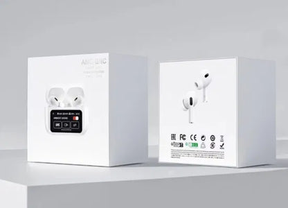 🎧 A9 AirPods Pro 2 with LCD Display | ANC + ENC | Extra Bass | Lanyard & Buzzer Sound