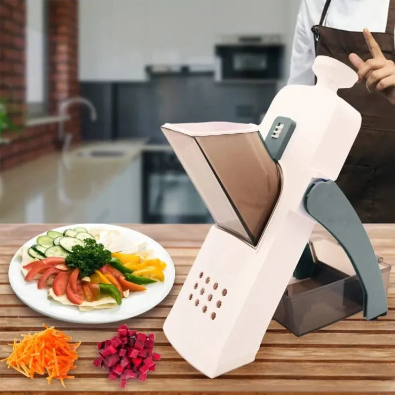 Brava Spring Vegetable Slicer Chopper | Manual Food Chopper for Kitchen