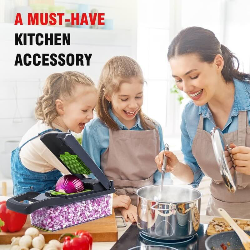 🥗 16-in-1 Mandoline Slicer & Vegetable Chopper – Multifunction Kitchen Cutter 🔪
